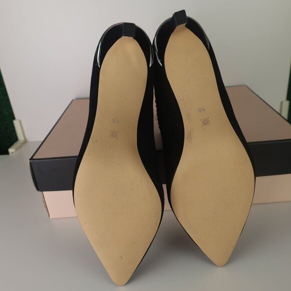 BCBGeneration Womens Midlan Suede Zipper Ankle Boots Black 10 Medium (B M)- 0054 - Picture 16 of 16